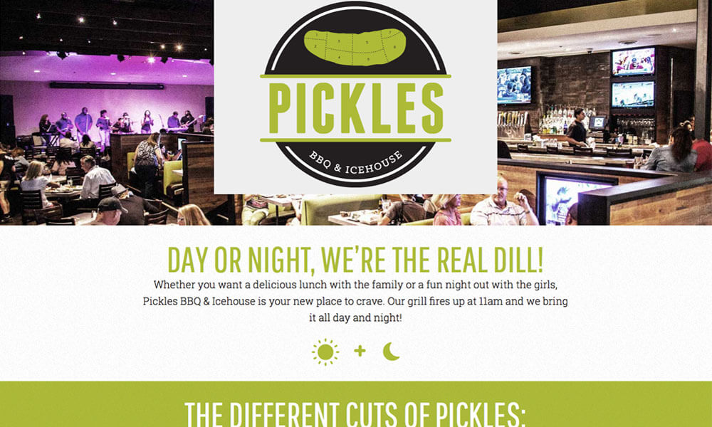 pickles website portfolio