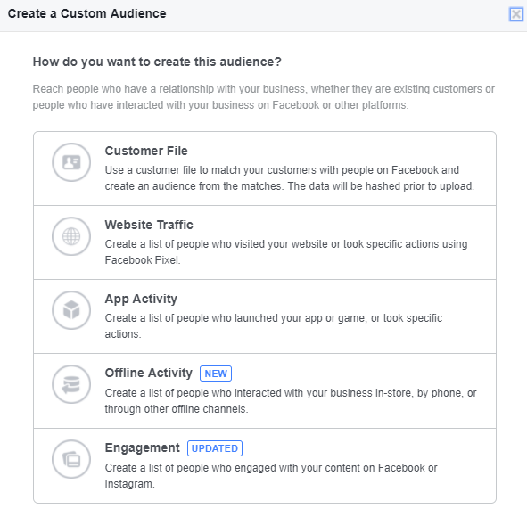 Creating Facebook Custom Audiences